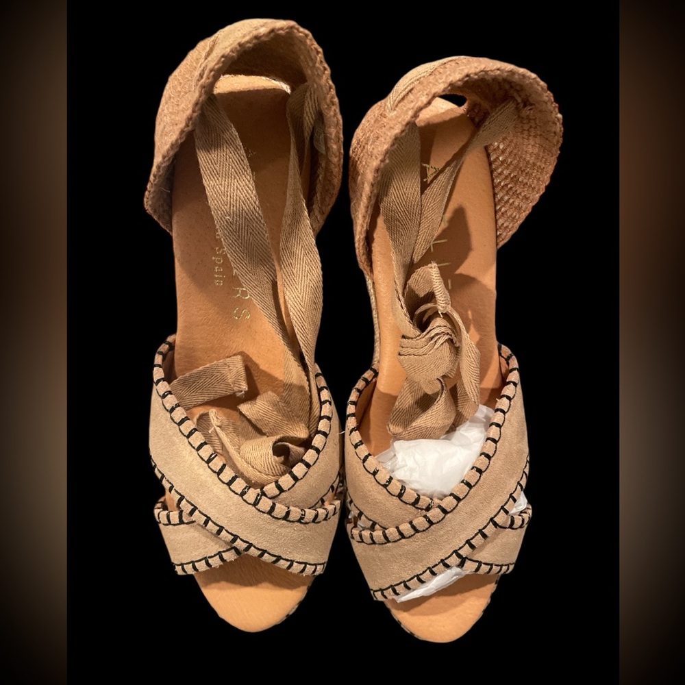 NIB Castaner Women’s Atelier 1043 Serraje Espadrille Wedges Size: 37